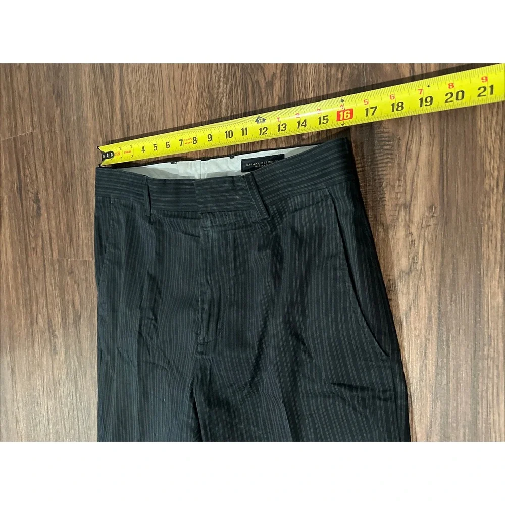 Banana Republic Modern Fit Pants Size 33X34 Gray Blue Plaid